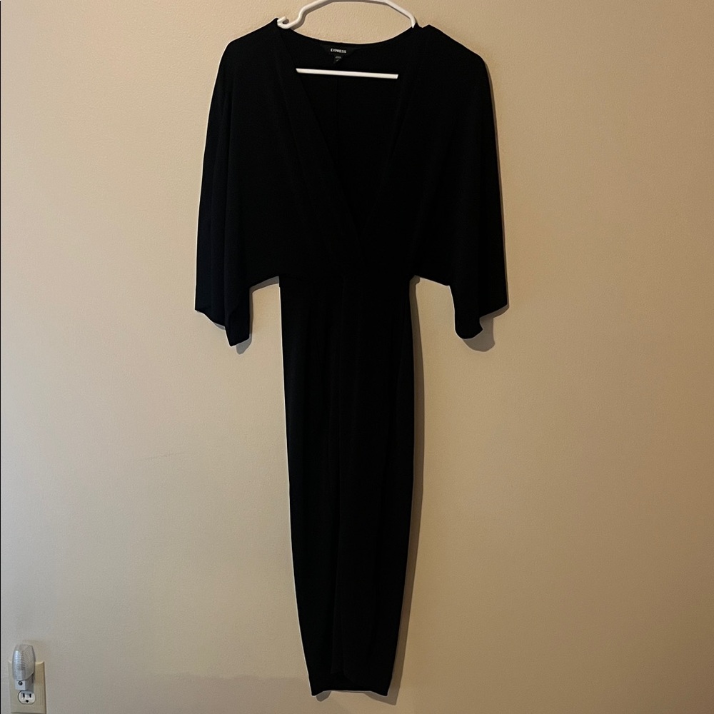 Express Black Kimono Style Wrap Dress